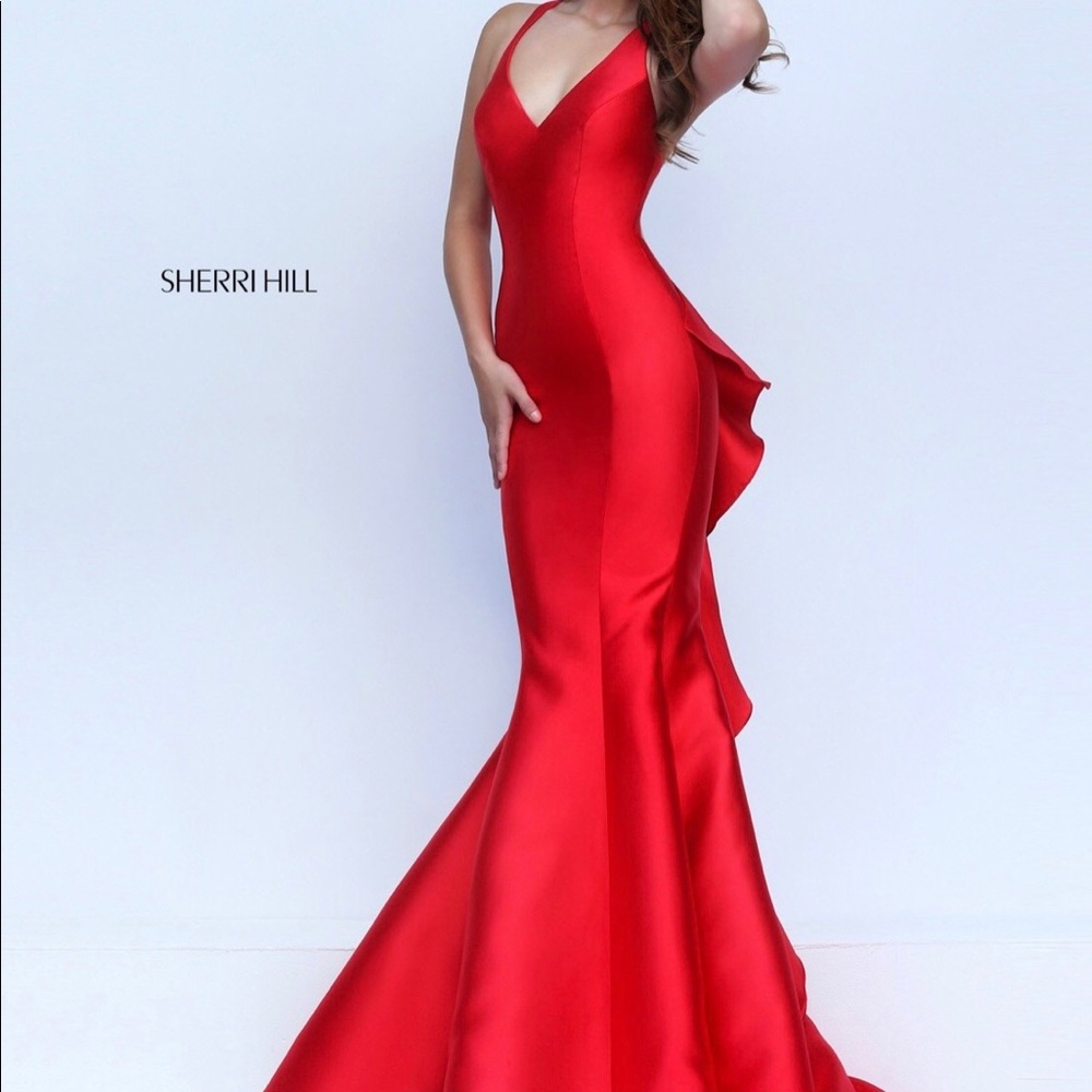 Sherri Hill 50195 Stylish Ruffled Mermaid Gown
